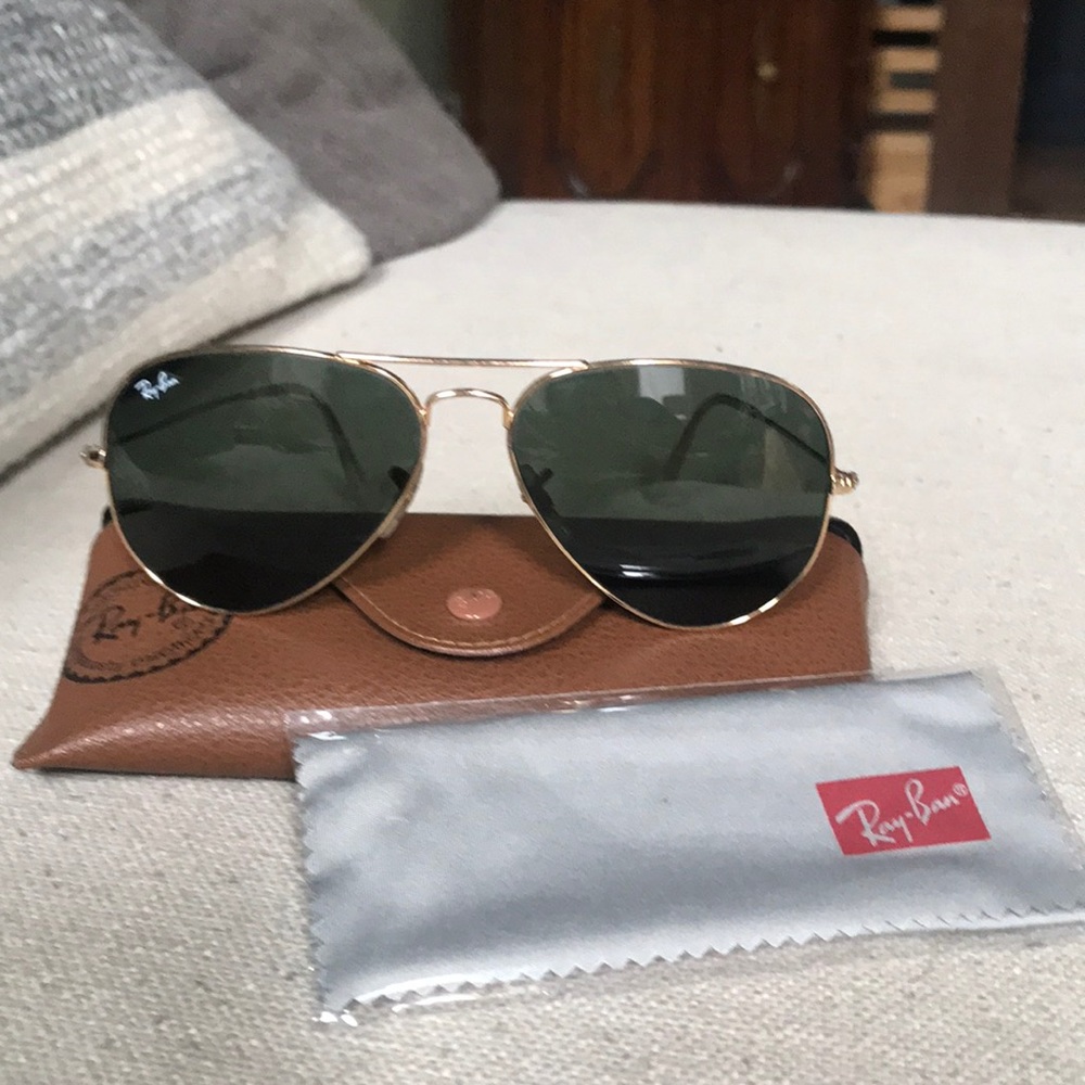 Ray Bans Black and gold